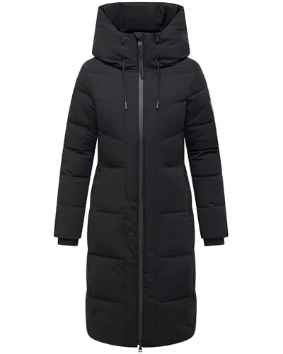Navahoo Steppmantel Schokokuss XIV - Funktionsjacke für Damen, warmer gesteppter Wintermantel mit Kapuze, wasser- und windabweisend, perfekt für kalte Tage und modisch zugleich.