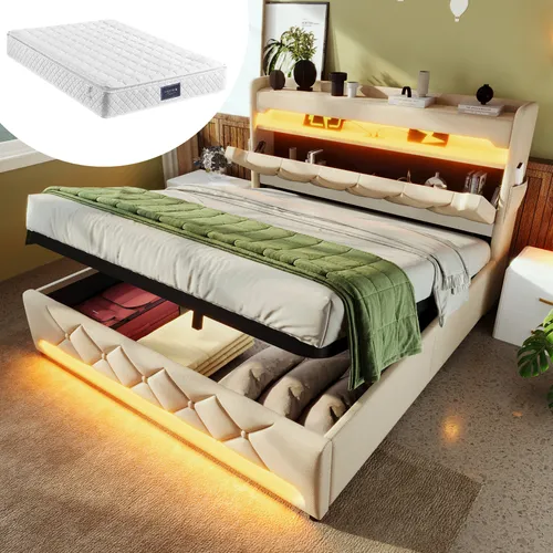 okwish Polsterbett 140x200 mit Matratze