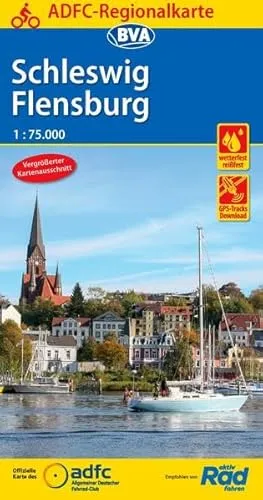 ADFC-Regionalkarte Schleswig Flensburg 1:75.000, reiß- und wetterfest, GPS-Tracks Download: Vergrößerter Kartenausschnitt (ADFC-Regionalkarte 1:75000)