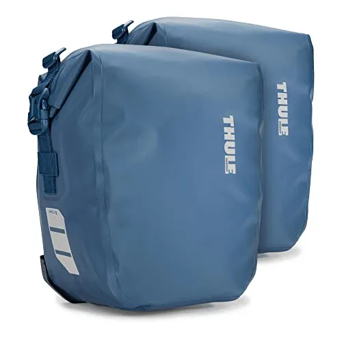 Thule Fahrradtasche Shield Pannier 26 - 2x13L Hinterradtasche in Blau, strapazierfähiges Nylon für optimale Sicherheit und Stil beim Radfahren