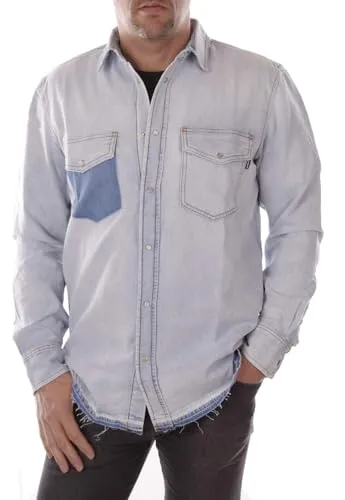 Diesel Herren Hemd Jeanshemd (M, Blau)