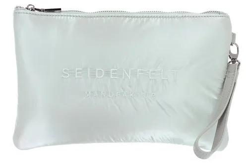 Seidenfelt Manufaktur Clutch Alva in Icy Green - Elegante Clutch aus 100% Polyurethan, ideal für besondere Anlässe. Mit kompakten Maßen von 28 cm Breite und 18 cm Höhe, bietet sie ausreichend Platz für Essentials.