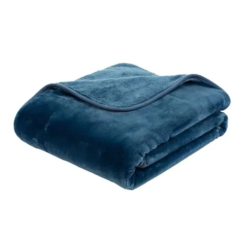 liebling Kuscheldecke Cashmere Feeling 180 x 220 cm, Blau – Premium Sofa Decke
