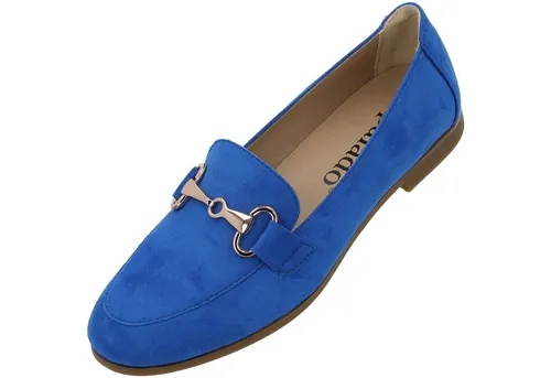Palado Sulva Loafer blau 38 EU - Pantoletten in Größe 38, aus hochwertigem Synthetik, mit bequemem Schlupfdesign und stylishem Rundkopf – ideal für lässige Outfits.