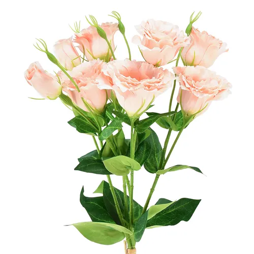 Kunstblumen Eustoma Lisianthus Rosa 52cm 5St Dekoblumen Strauß, 5 Stück