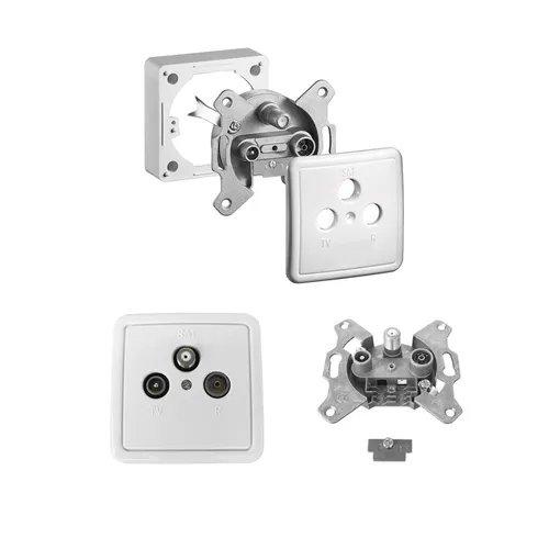 10x Satdose 3-fach HD Digital Enddose für TV & 4K - Antennen-Installation: 10er Paket mit 3 Ausgängen, ideal für HD, 3D und 4K. Rückkanal tauglich und passt in gängige Schalterprogramme.