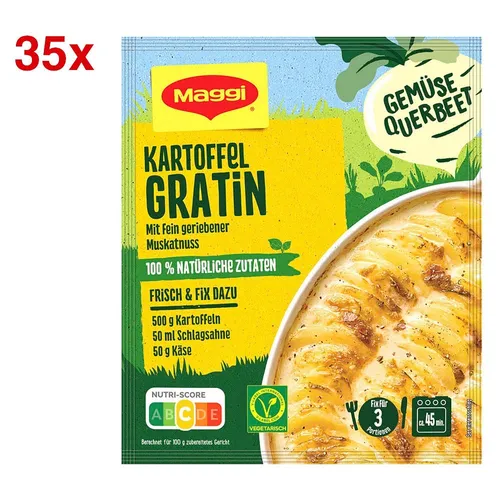 Maggi® Kartoffel Gratin Soße 35x 3 Portionen - Soßen für Kartoffel Gratin, ideal für schnelle und köstliche Beilagen bei jedem Anlass.