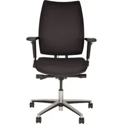 Bisley Bürostuhl Upscale, schwarz, belastbar bis 110 kg - Bürostuhl mit verstellbarer Lordosenstütze und Synchronmechanik für optimalen Sitzkomfort, ideal für lange Arbeitstage.