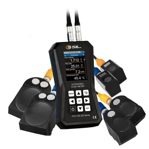 PCE Instruments Ultraschall-Durchflussmessgerät PCE-TDS 200 SML - Füllstandssensoren & Durchflussmessgeräte, präzise Messungen mit ±1,5 % Genauigkeit und geeignet für Rohrgrößen von 20-6000 mm.