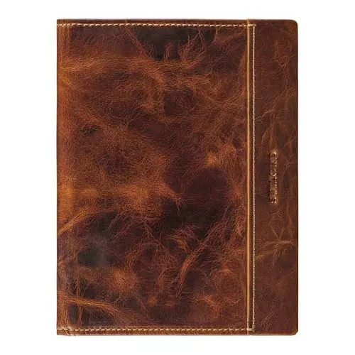 STILORD 'Bernhard' Dokumententasche A5 aus Echtleder - Schreibmappe aus hochwertigem Rindsleder, ideal für Business-Umfeld mit optimaler Organisation durch mehrere Fächer und Stiftehalter - stilvoll und kompakt im DIN A5 Format.