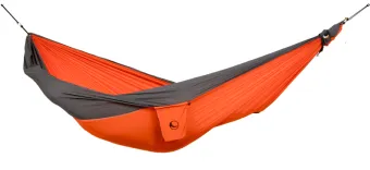 Ticket to the Moon King Size Hammock orange/dark grey TMK3503 - Hängematten in King Size, bietet ultimativen Komfort mit extra-großer Liegefläche aus robustem Fallschirm-Nylon für ein angenehmes, atmungsaktives Erlebnis.