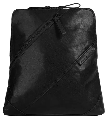 Spikes & Sparrow Rucksack Damen 022019 schwarz - Eleganter Leder Rucksack für Damen mit Smartphone- und Notebookfach, ideal für Freizeit und Beruf. Zeitloser Vintage-Look und praktische Innenorganisation machen ihn zum perfekten Begleiter.