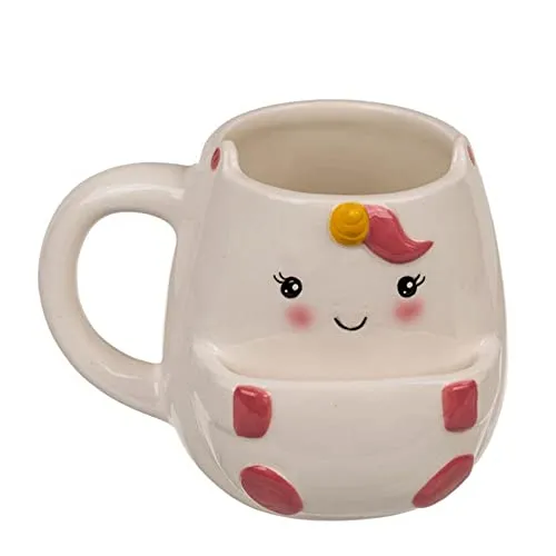 Out of the blue Einhorn Kaffeebecher mit Keksfach - Tasse Kaffeetasse