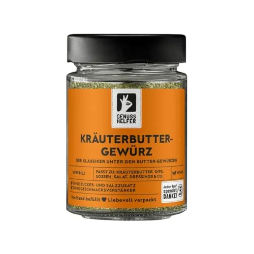 Bremer Gewürzhandel Kräuterbuttergewürz, fein gerebelt, für selbstgemachte Kräuterbutter, 45g im Glas