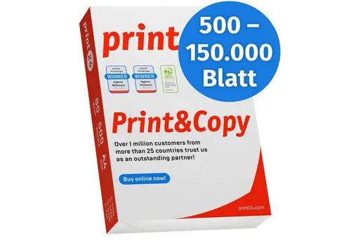 print24 Drucker- und Kopierpapier Kopierpapier 500 - 150000 Blatt A4 80g Premium PEFC zertifiziert