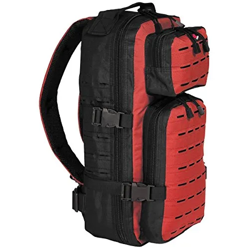 FoxOutdoor Rucksack Assault-Travel, schwarz/rot