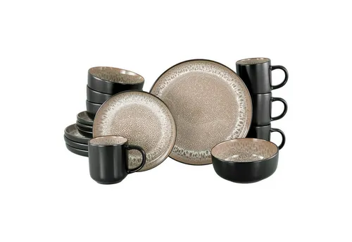 CreaTable Kombiservice NORDIC FJORD 16-tlg. für 4 Personen in beige von CreaTable