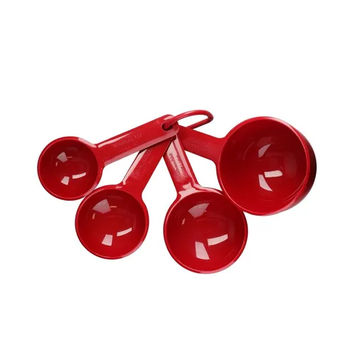 KitchenAid Messlöffel 4-tlg Set Messbecher m. Tassen-Maßen Dosierlöffel rot