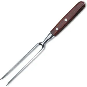 Victorinox Fleischgabel Wood 5.2300.15, 15 cm, Holz-Griff, Edelstahl