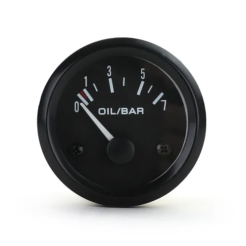 Zusatz Instrument Öldruck Analog Schwarz mit Halter Youngtimer Retro beleuchtet