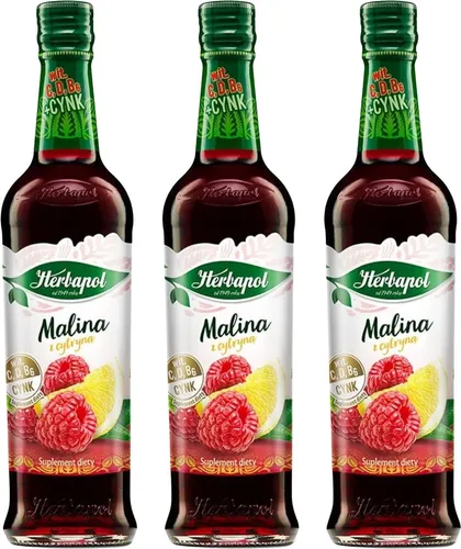 Herbapol Himbeere Zitrone Sirup 3x 420ml