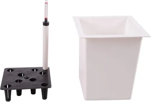 VIVANNO Pflanzeinsatz mit Bewässerungsset 34x34x32 cm - Pflanzgefäße mit innovativem Kunststoffeinsatz und Füllstandsanzeige für optimale Bewässerung. Ideal für Innen- und Außenbereich, leicht zu montieren.