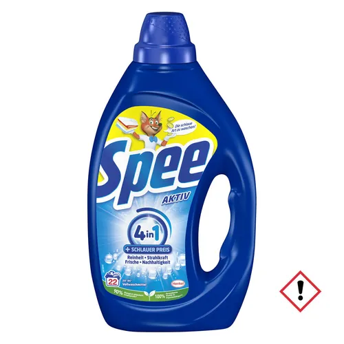 Spee Aktiv Gel 22 Waschladungen für weiße und helle Wäsche 4in1 990ml