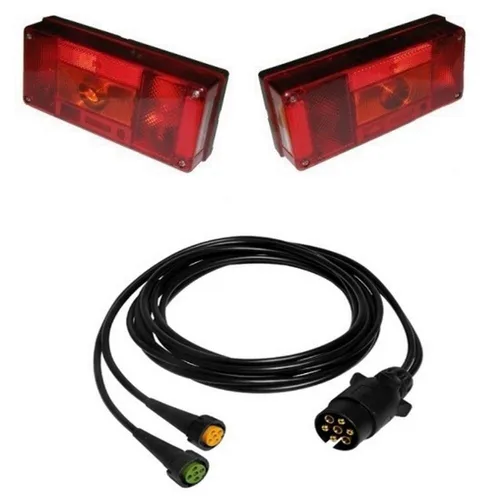 Aspöck Midipoint 1 Set Leuchten rechts + links mit 3,5m Kabel - Beleuchtungssystem für 12V Fahrzeuge, ideal für eine sichere Sichtbarkeit und einfache Montage mit 3,5m 7-poligem Kabel.