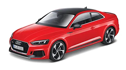 Bburago Audi RS5 Coupe (2019): Modellauto im Maßstab 1:24, Türen und Motorhaube zum Öffnen, 19 cm, rot (18-21090R), Mehrfarbig