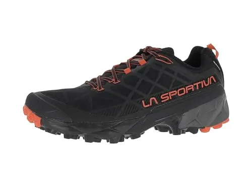 La Sportiva Akyra II GTX Black/Cherry Tomato (42,5) - Wanderschuhe mit GORE-TEX für besten Wetterschutz und Stabilität auf anspruchsvollen Trails – ideal für dynamische Abenteuer im Freien.