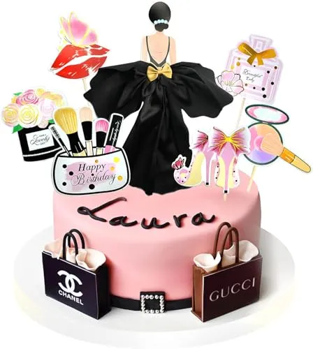 Regendeko 8-teiliges Cake Topper Set Tortendeko Geburtstag Frauen & Mädchen