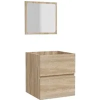 Badschrank mit Spiegel in Sonoma-Eiche von vidaXL