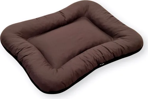 4L Textil KLEO Hundebett mittelgrosse Hunde waschbar Hundekissen mittelgrosse Hunde Hundematte Hundematratze Hundekissen abwaschbar (110x90 cm, Braun (Mit Reißverschluss)