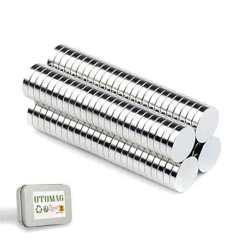 Produktbild UTOMAG 100 Stück Neodym Magnete 5x1mm, Ultra-Starke Mini Permanent Magneten, Runde Klein Magnets für Kühlschrank, Magnettafel Whiteboard, Magnettafel Bänder, Pinnwand, Fotos, Karte, Miniaturen