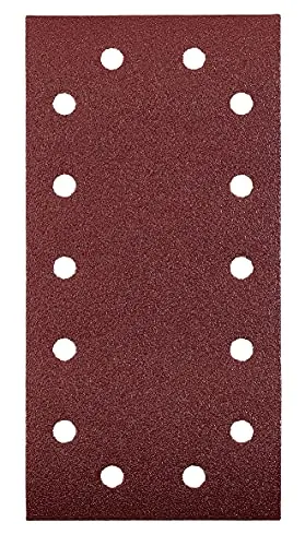 kwb Schleifstreifen 115x230 mm aus Edelkorund mit Körnung 120, werkzeugloser Wechsel, Vollkunstharz-Verleimung und verstärktem Papierträger für den mittelfeinen Schliff von Holz und Metall