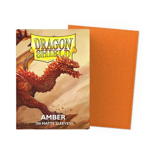 Dragon Shield Standard Size Matte Sleeves (100) Amber