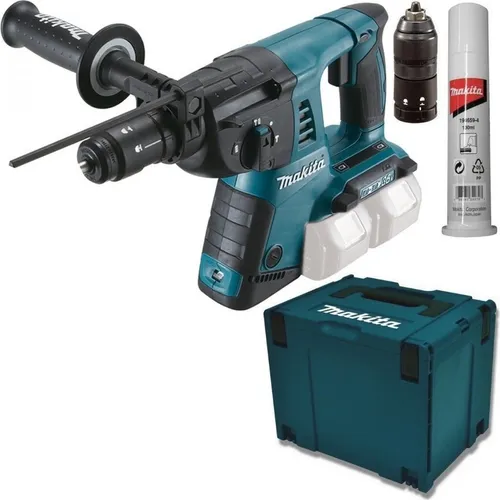 Makita DHR 264 ZJ Akku Bohrhammer 36 V - Bohrmaschine mit 3,0 J Schlagenergie, ideal für professionelle Anwendungen. Inklusive Makpac für sicheren Transport, Akku und Ladegerät separat erhältlich.
