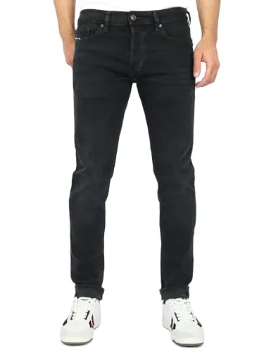 Diesel Herren Slim Tapered Fit Röhren Jeans Tepphar-X, Schwarz W36 L32 - Stylische Slim Fit Jeans in Schwarz, aus 99% Baumwolle und 1% Elasthan für optimalen Tragekomfort und perfekte Passform.