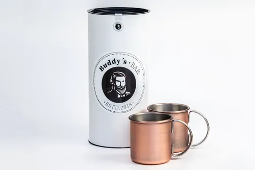 BUDDY'S BAR Cocktailbecher, 2er-Set, Moscow Mule, Edelstahl, 450 ml