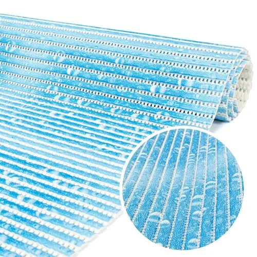 ANRO Weichschaummatte Badematte Bad Dusche WC Vorleger Teppich Antirutsch Badläufer Therme Blau 100x130cm