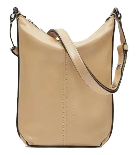 Liebeskind Berlin Women's Paris 4 Crossbody, beige Lamb - Umhängetasche im minimalistischen Design, aus stilvollem Glattleder in Papier-Optik, mit verstellbarem Lederschultergurt für lässige Alltagslooks.