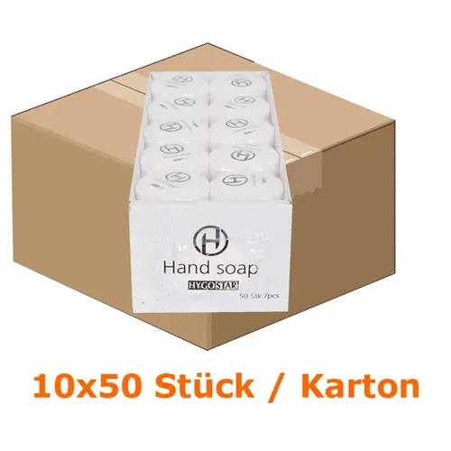 HygoStar Gästeseife 500 Stück - Hochwertige Handseife für Hotels und Wellness, einzeln verpackt mit angenehmem Duft. Ideal für Gäste und hygienisch in der Anwendung.