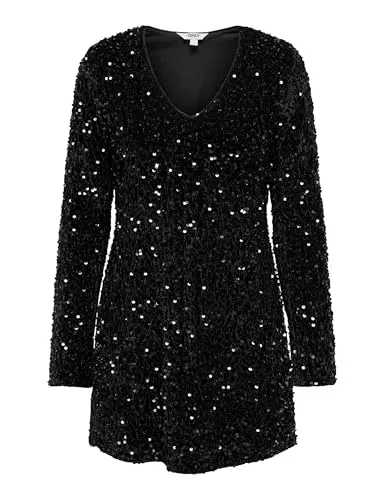 ONLY Female Kleid ONLANIKA - Kurzes, lockeres Kleid - Luftiges, kurzes Kleid aus 100% Polyester, ideal für warme Tage. Perfekt für einen lässigen Look oder besondere Anlässe.