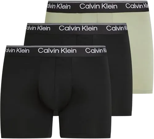 Calvin Klein Herren 3er Pack Boxershorts Briefs Stretch, Mehrfarbig (B- Beau Bl, F Mauve, Saharah Sn WBS), S