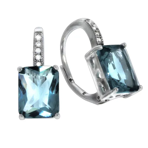 Ohrring 925 Silber Zirkonia in weiß von F