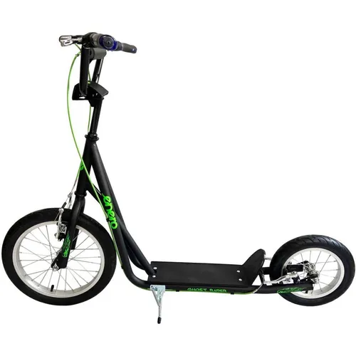 ENERO GHOST Roller mit aufblasbaren Rädern und 2 Handbremsen, grün