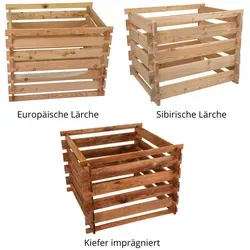Gartenwelt Riegelsberger Komposter Holzkomposter 90x90xH70 cm Kiefer imprägniert Stecksystem organisch, BxTxH: 120x120x70 cm braun 120 cm x 70 cm x 120 cm