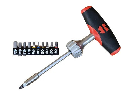 WÜRTH Schraubendreher T-Griff Ratsche 40NM inkl. Bits 12tlg. ZEBRA - 061363040