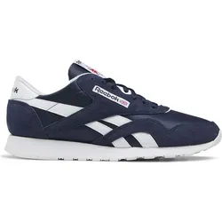 Reebok Classic Nylon Sportschuhe Blau EU 47 - Sneaker in Übergröße für Herren: Komfortabel und stilvoll mit gepolstertem Kragen und robuster Gummilaufsohle für optimale Traktion.