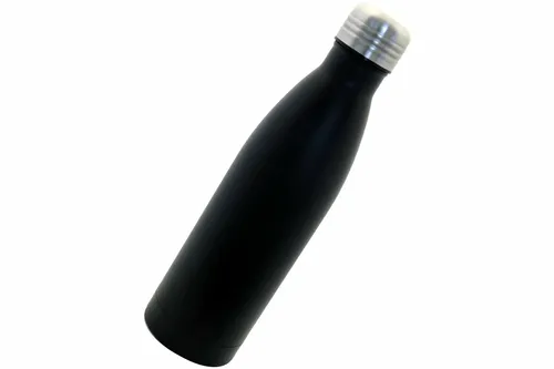 Isolierflasche Edelstahl schwarz 0,5 ltr Trinkflasche Isolier Thermo Flasche